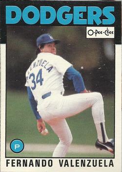 1986 O-Pee-Chee Baseball Cards 178     Fernando Valenzuela